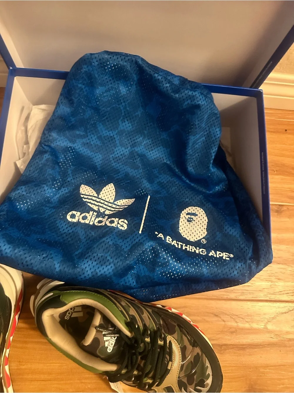 Adistar HRMY Bape Green Camo Trail Sneakers